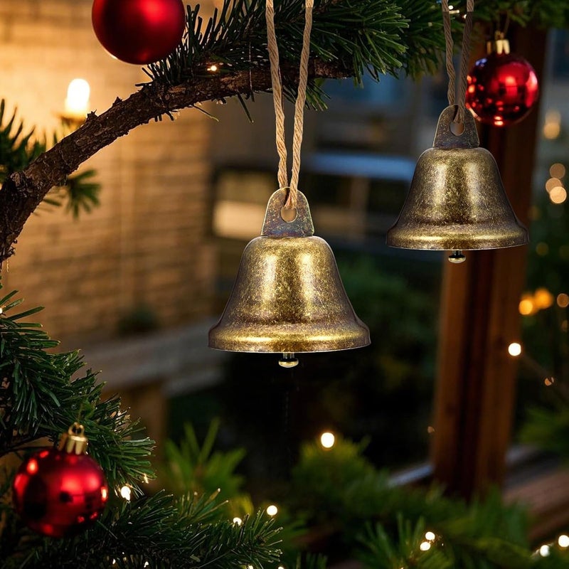 LIGHOON Craft Bells, 24 PCS Bronze Jingle Bells Vintage Bells (1.7" X 1.5") Small Brass Bells for Wind Chimes Housebreaking Making Dog Potty Training Doorbell Wedding Decor DIY Favor Crafts Christmas Tree - Image 5